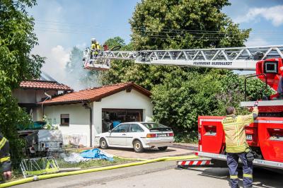 Grosserlach-Grab: Zwei Verletzte nach Gebaeudebrand 
